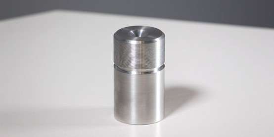 CNC turning part was placed on a desk