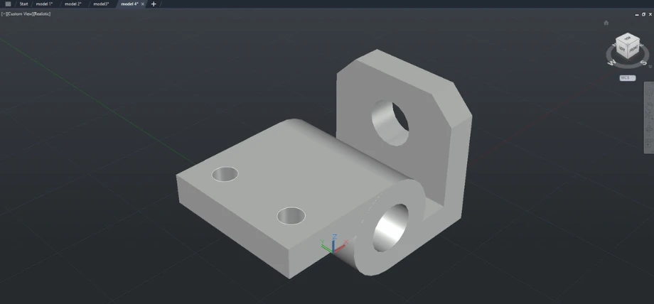 3D CAD Design in Autodesk Trimetric View