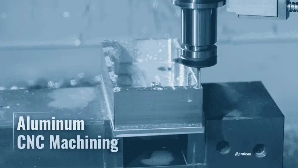 Feature image with text overlay reading 'Aluminum CNC Machining', showing precision-cut aluminium box.