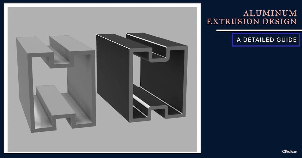 Aluminum extrusion 3D design and part with text at the front