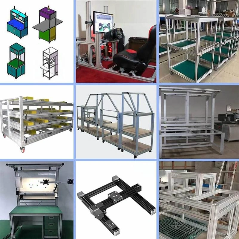 An image showing various applications of 2040 and 4040 aluminum extrusion