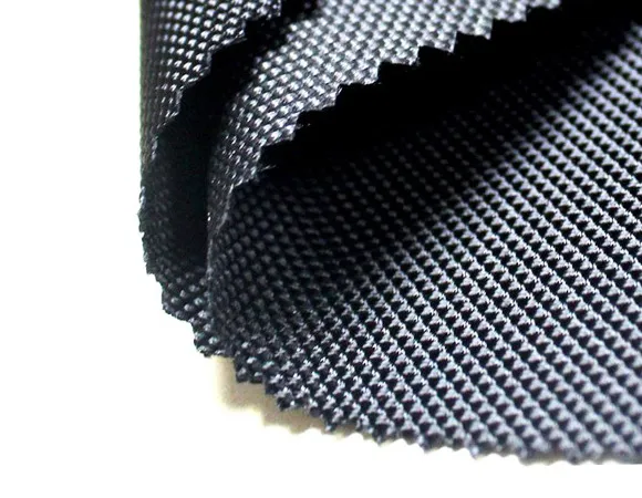 Close-up of the black CO2 laser-cut nylon on a white background
