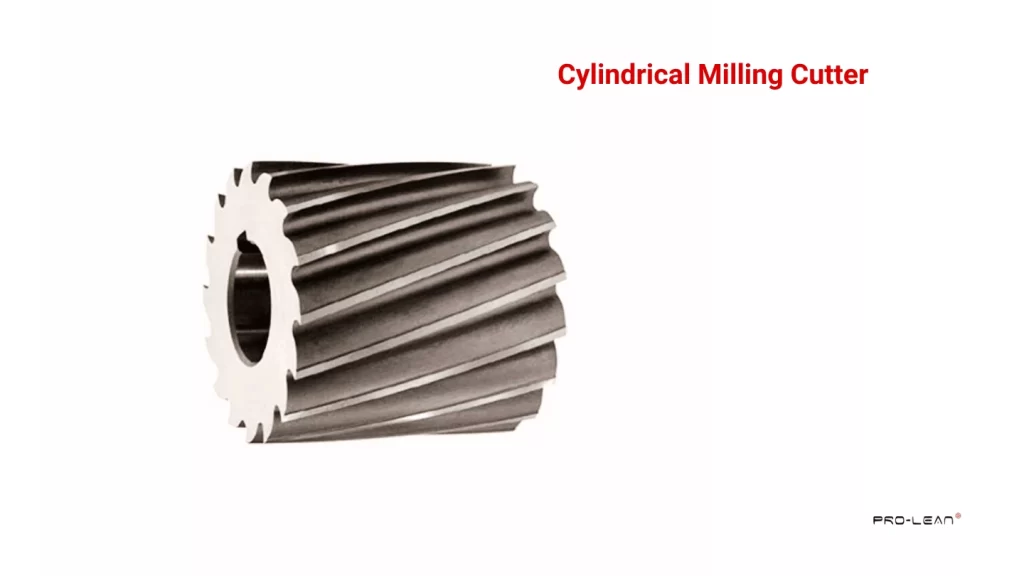 A simple view of a cylindrical milling cutter.