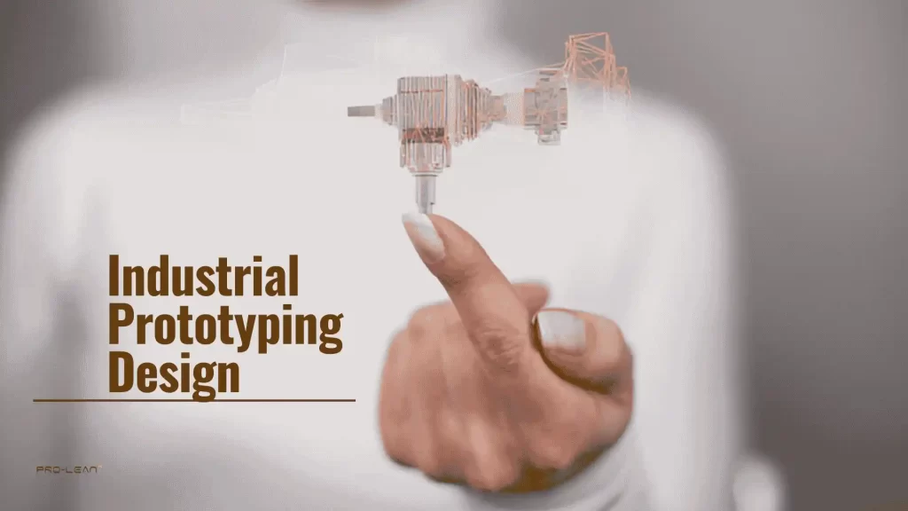 A female professional holding a mechanical prototype part.