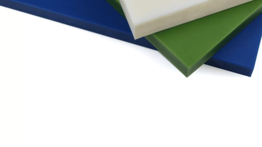 The image shows nylon sheets in multiple attractive colours. They are stacked out to display.