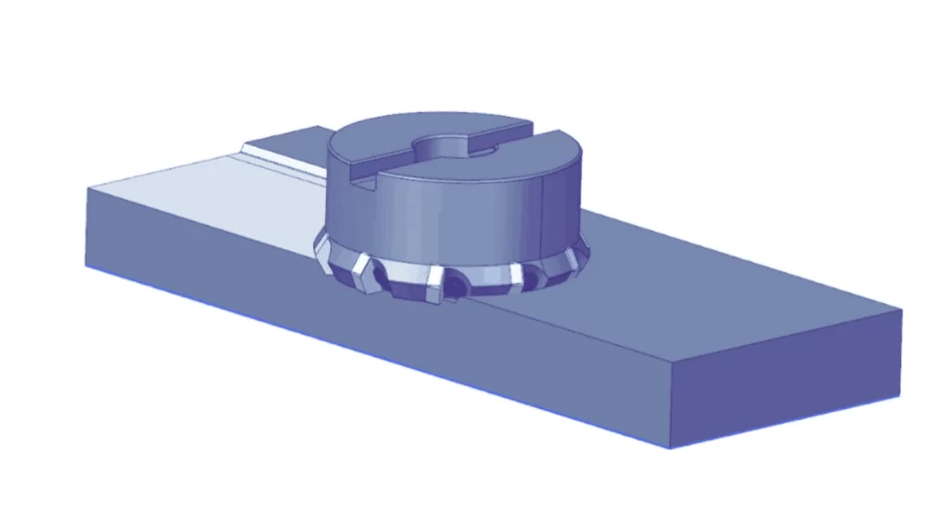 A simple illustration of the peripheral milling process.