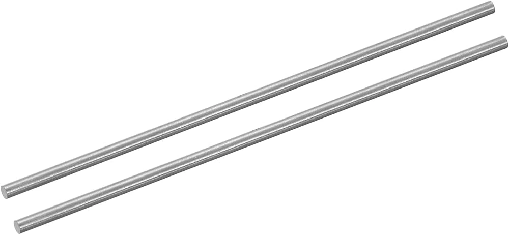 Two raw titanium rods