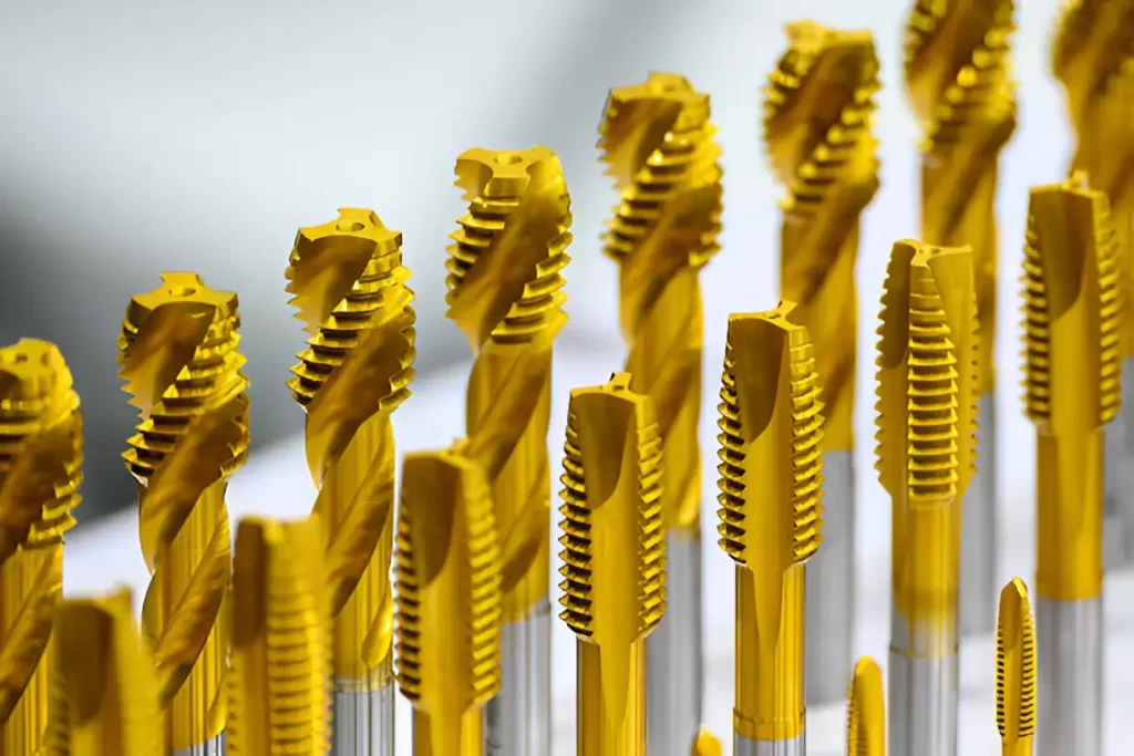 Multiple coated Tap Tools for Thread Cutting displayed