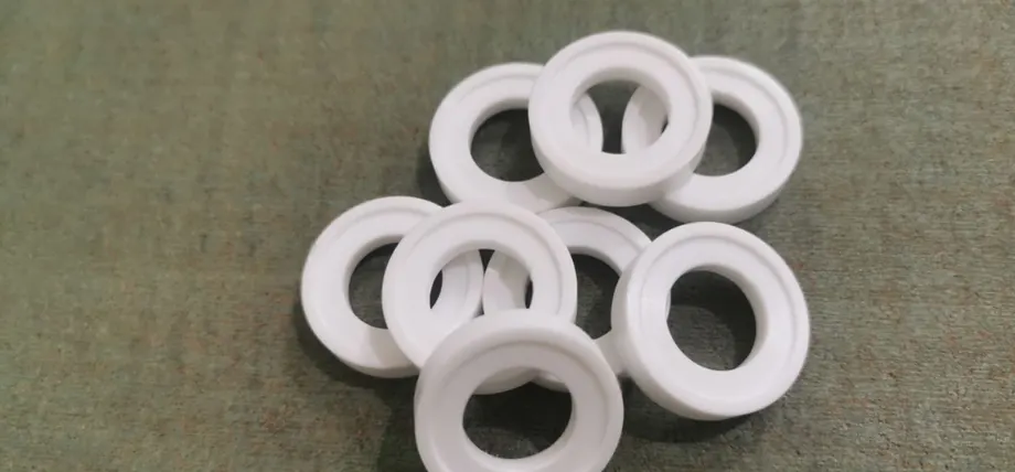 Many white teflon sleeves