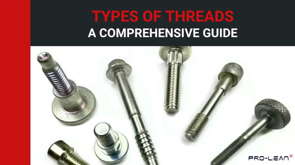 Various metal bolts and fasteners showing different thread types  